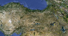 map Van to Kars Turkey
